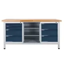 Workbench / work table 7 drawers, 2 shelves, L1700xW600xH840mm