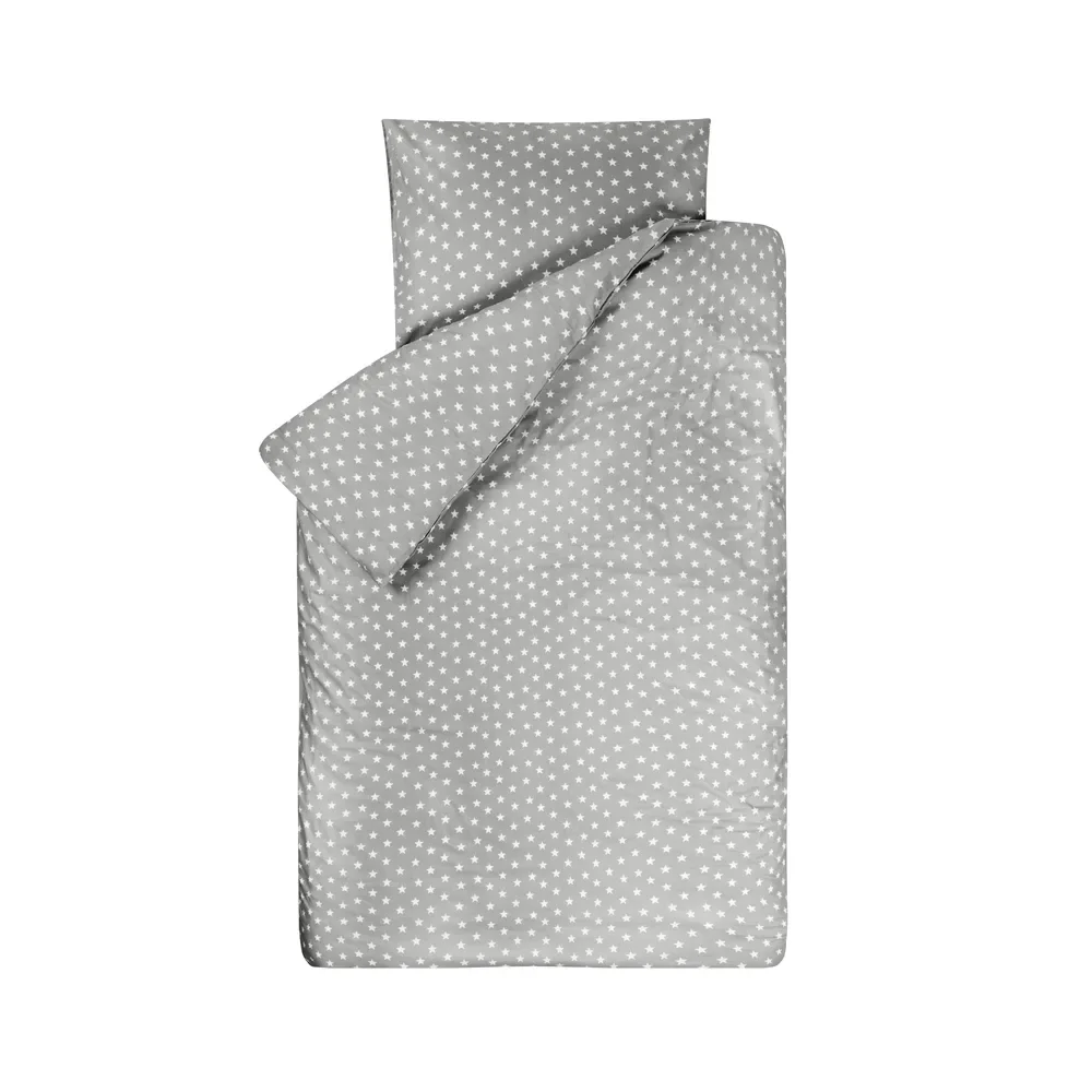 "Bink kinderbeddengoed sterren grijs 100 x 135 image"
