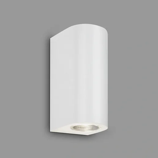 "LED outdoor light, 2-bulb, IP44, metal-plastic / white, GU 10 socket, including 2 x LEDs, 4.7 watts, 400 lm, 4,000 K image"