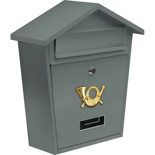 "Graphite mailbox with 2 buttons - 380x320x105 mm image"