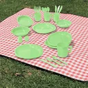 Camp Active cutlery set - 24 pieces - plastic - various colors