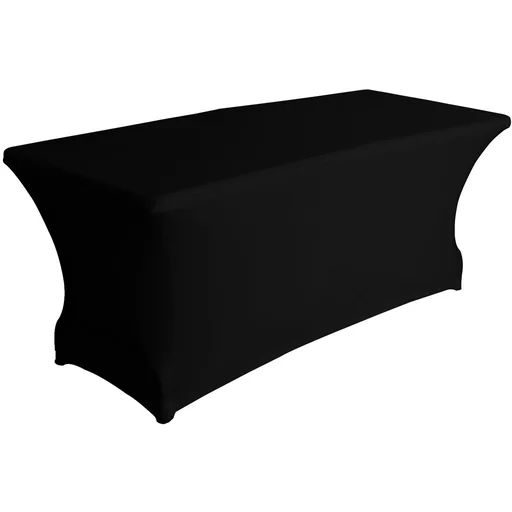 "table cover - stretch - rectangular - black image"