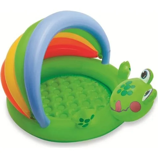 "Frog-shaped baby pool image"