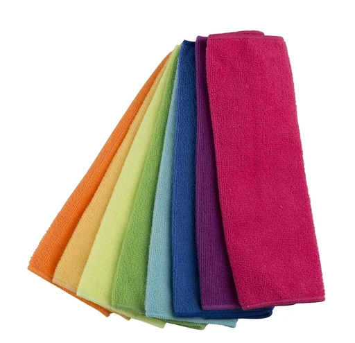 "Cleaning cloths, microfiber, colored, 8-piece set image"
