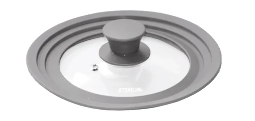 "Universal glass lid with silicone rim, suitable for 24/ 26 /28 cm image"