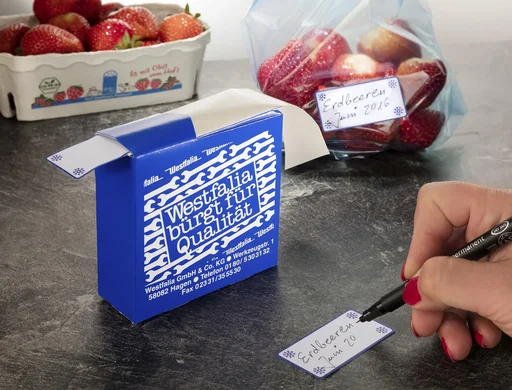 "Freezer labels in dispenser, 500 pieces image"