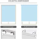 Vertical awning with hand crank cream white