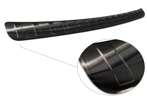 "Stainless steel loading sill protector, Mercedes GLA II H247, 2020>, graphite/black, OEM quality, brushed image"