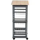 Kitchen trolley on wheels outdoor, grey
