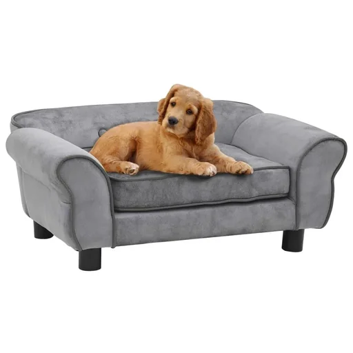 "Dog bench 72x45x30 cm plush grey image"