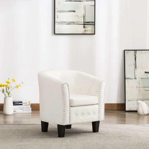 "Bucket seat artificial leather white image"