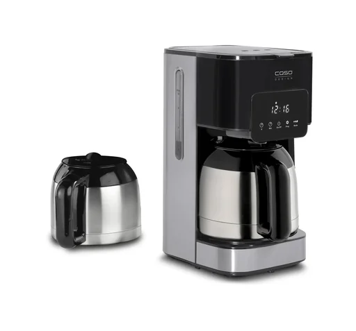 "Coffee machine "Coffee Taste & Style Duo Thermo", including 2 thermos flasks, stainless steel, 10 cups, 800 watts image"