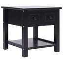 Side table 40x40x40 cm Paulownia wood black