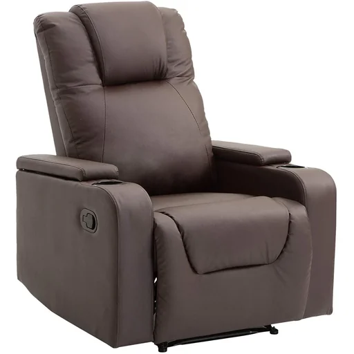 "TV chair with 2 cup holders and storage space image"