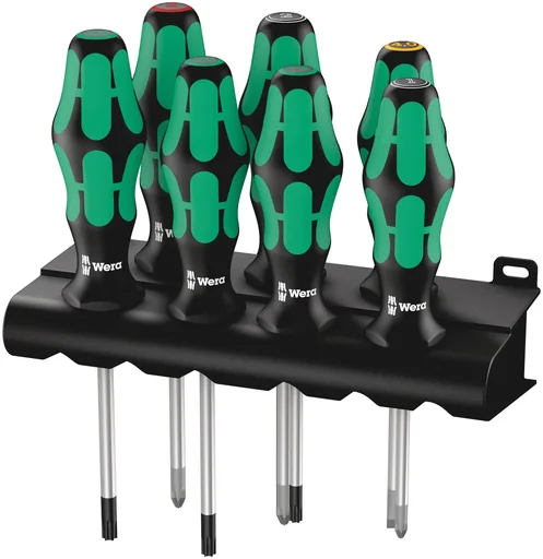"Kraftform Plus Lasertip screwdriver set including wall bracket, 7 pieces image"