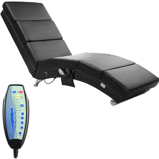 "London black lounger with massage and heating function image"