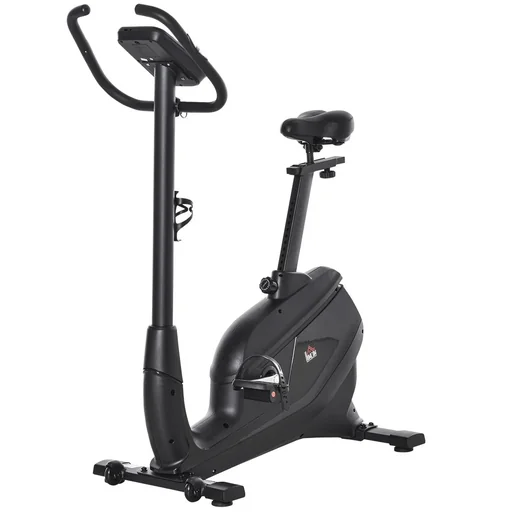"Exercise bike, exercise bike, magnetic heart rate monitor, LCD computer display, adjustable 150 kg steel image"