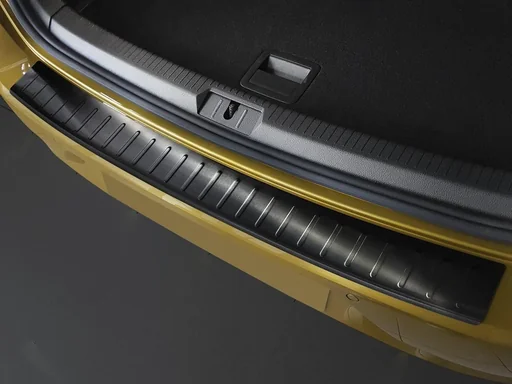 "Stainless steel loading sill protector for VW Golf VII 5D - graphite / black, built from 2012-2017, FL 2017> image"