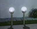 Solar glass ball light with color change - 2 pieces