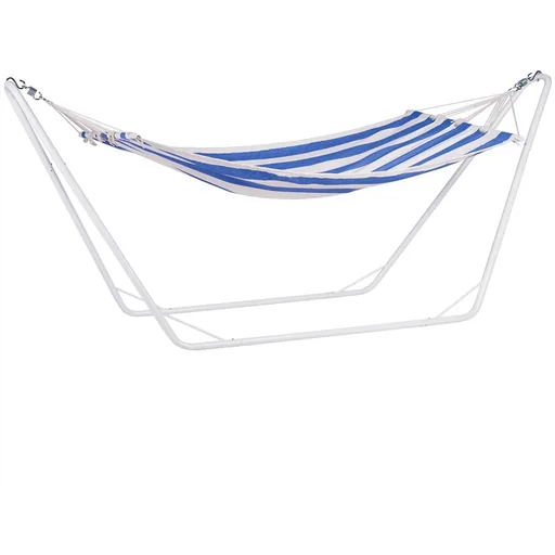 "Hammock with metal frame 200 x 80cm - cream/blue image"