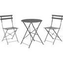 Pro Garden 3-piece bistro set - anthracite - steel