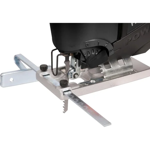 "JSM1014 Pendulum jigsaw 710W - 4 pendulum positions - 0-45 degrees adjustable - Incl. 3 saw blades, parallel guide and image"