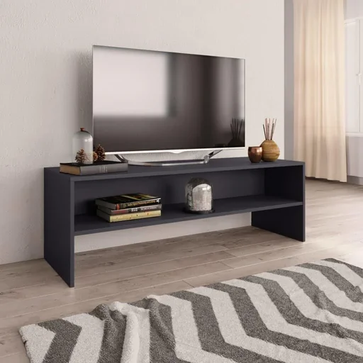 "TV cabinet 120x40x40 cm chipboard grey image"