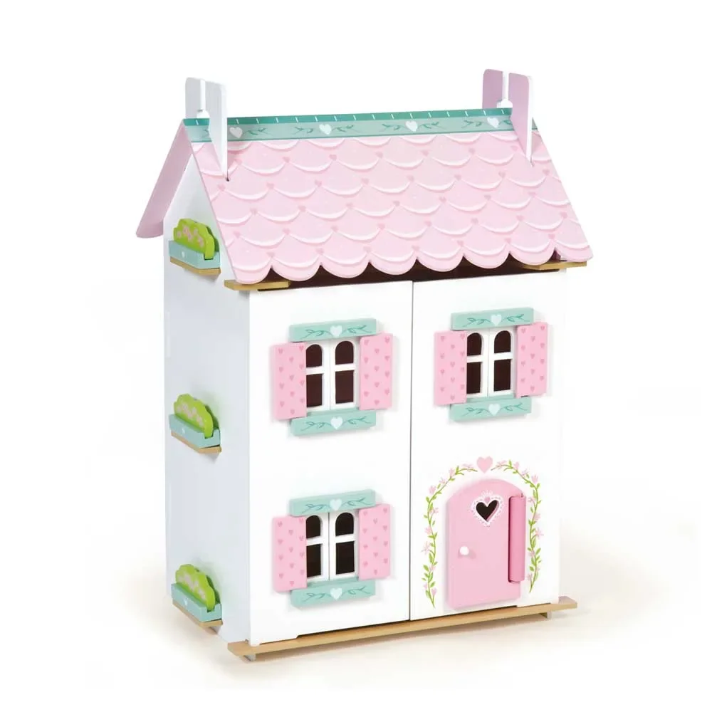 "Le Toy Van poppenhuis Sweetheart huisje hout kleurrijk ingericht image"