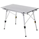 Height-adjustable camping table