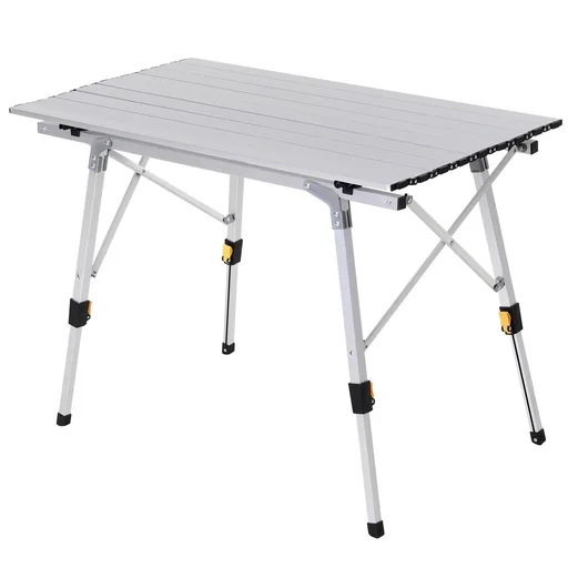 "Height-adjustable camping table image"