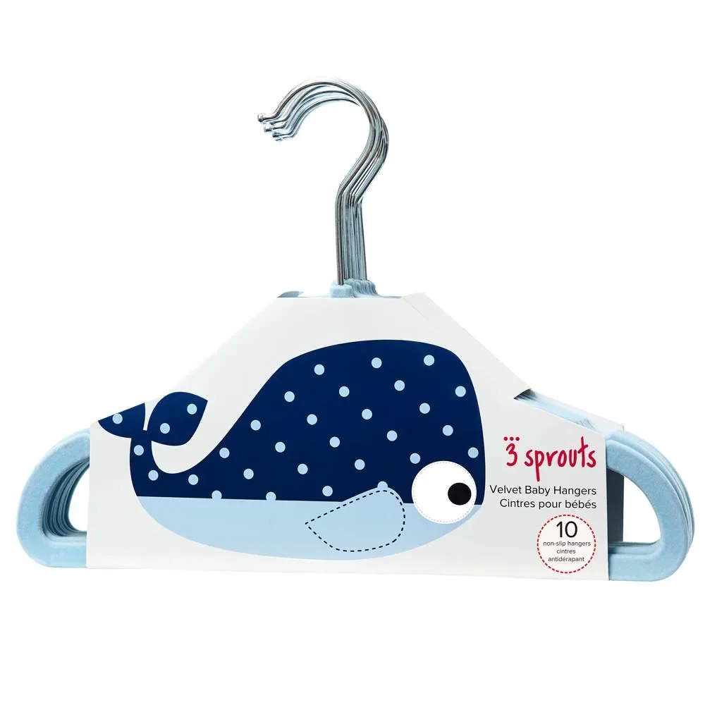 "3 Sprouts kinderkapstok walvis uni blauw image"