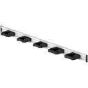 Toolflex aluminum rail with 5 tool holders