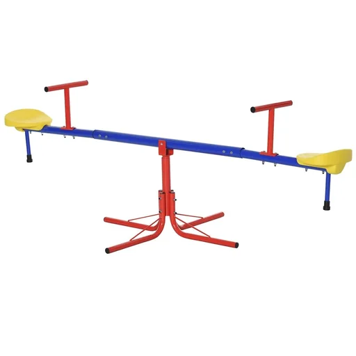 "Children's garden seesaw 360° rotating seesaw carousel seesaw for 3-8 years metal multicolored 182 x 77 x 63 cm image"