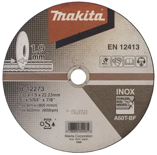 "Cutting disc 230 x 1.9 mm INOX image"