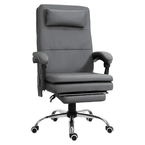 "Massage chair executive chair with massage function 7 vibration massage points height adjustable office chair with footrest headrest image"