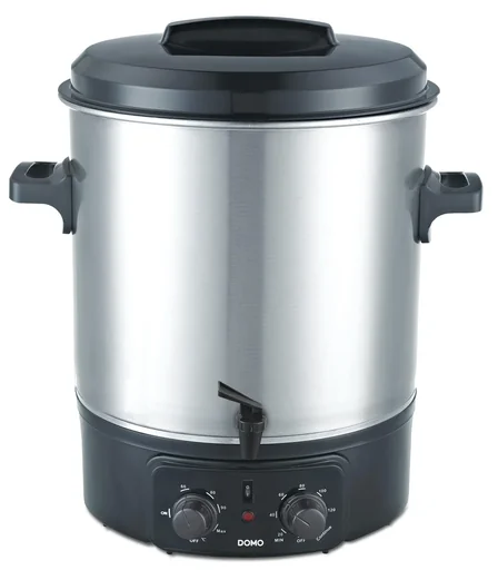 "Preserving machine "Deluxe", 27 liters, stainless steel, 1800 watts - With thermostat, timer & tap! image"