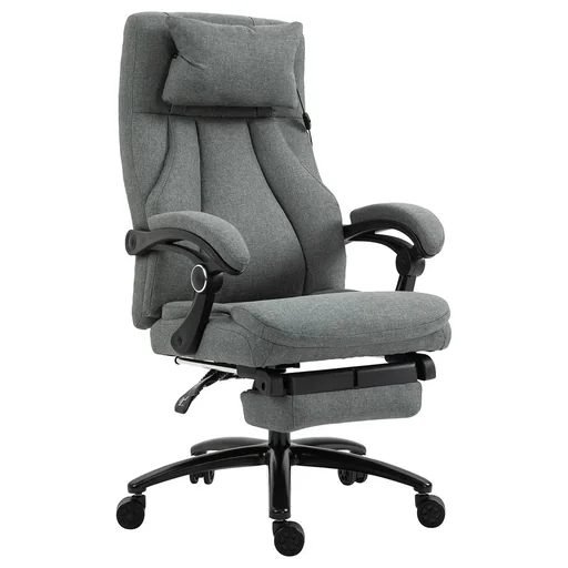 "Office chair massage, height-adjustable executive chair, gaming chair with footrest massage function, ergonomic swivel chair, Ma image"