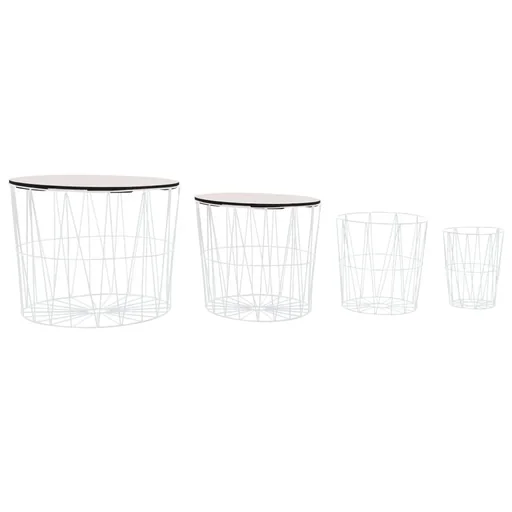"Coffee tables 4 pieces white image"