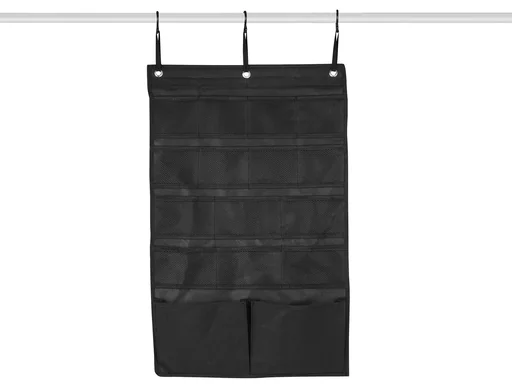 "Camping organizer for hanging, foldable, with metal hook image"