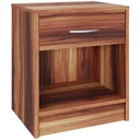 Bedside table with drawer - brown-black - 50x40x35 cm