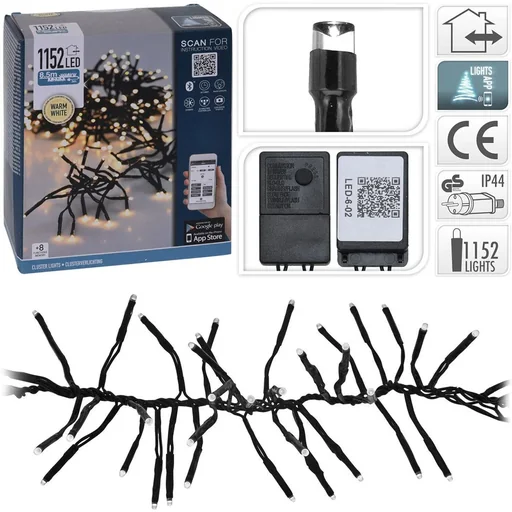 "Christmas tree lights 8.5 meters DIMBAAR - Warm white - 1152LED - For indoor and outdoor use image"