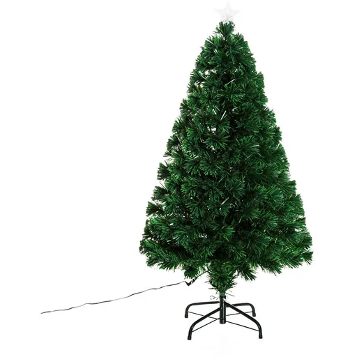"Christmas tree with stand fiber optic 120cm green image"
