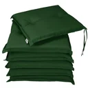 Seat cushions - 6 pieces - green - 43x39x5cm
