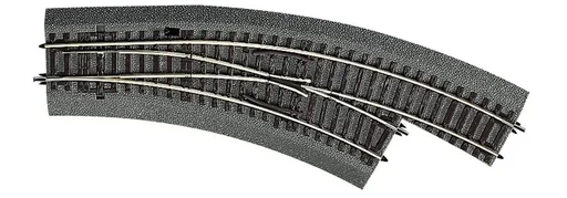 "Curved switch right BWr2/3 for manual operation, with bedding image"