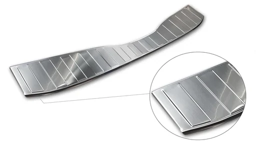 "Stainless steel loading sill protector, Ford MONDEO MK4 TURNIER, 2013-2016, - graphite/black, OEM quality, brushed image"