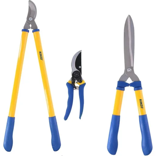"Garden shears set - Garden shears combo set - 3-piece - Garden shears - Pruning shears - Hedge trimmer image"