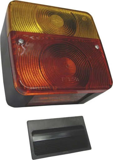 "2-chamber rear light with license plate light, 1 piece image"