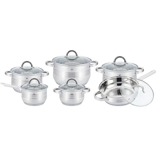 "Herenthal 12-piece cooking pot set - marbling image"