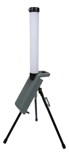 "LED work light with fold-out main LED, 360 degree wide-angle illumination image"