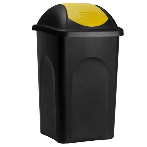 "Waste bin black/yellow 60 liters image"